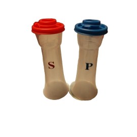 Romooa Set of 2 Plastic Salt and Pepper Shakers with Lids Large Moisture Proof S