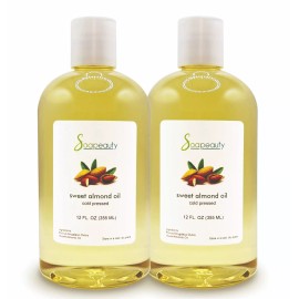 SWEET ALMOND OIL CARRIER COLD PRESSED REFINED NATURAL 100% PURE