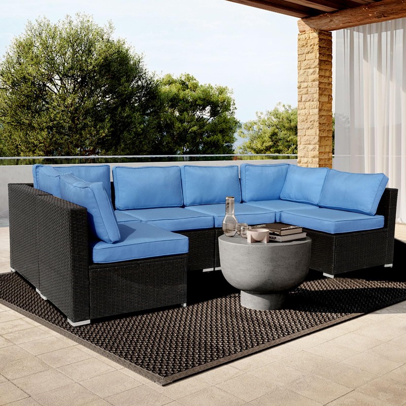 Wrinardy 14 PCS Outdoor Cushion Covers Patio Cushion Slipcovers Replacement