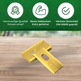 G greengrass tools Titanium Blade Compatible with Dreame A1 A2 Mova Robotic Lawnmower Replacement Blades - LongLife Stainless Steel [Shatterproof DIN EN 50636 Tested], Piece: 12