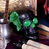 Nemesis Now Horror Skull Ornament Polyresin Black Green Geode 17cm