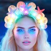 BARTOSI - Diadema de sirena iluminada con luces LED para