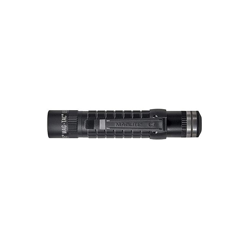 Maglite Mag-Tac LED Rechargeable Flashlight - Plain-Bezel, Matte Black
