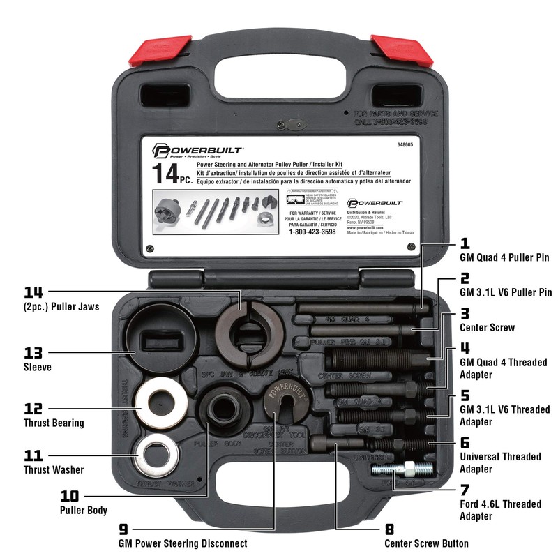Powerbuilt Power Steering and Alternator Pulley Remove and Install Tool
