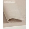 Placidy Linen Table Placemats Set of 12 Washable Neutral Beige