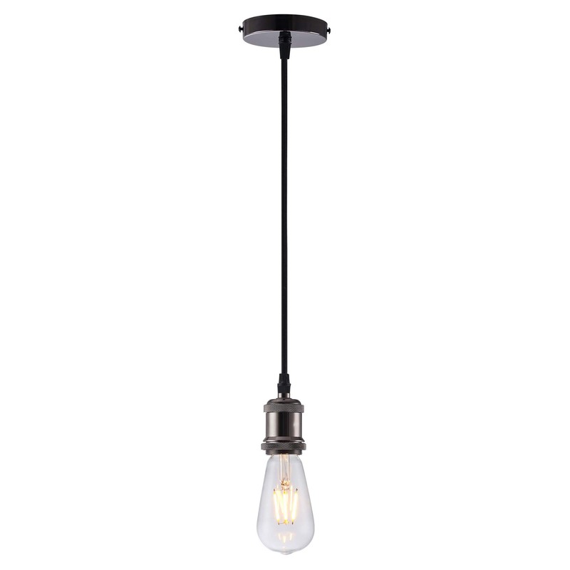 Innoteck Vintage Ceiling Pendant Lamp Holder E27 Metal Fabric Braided