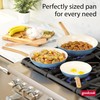 GoodCook Healthy Ceramic Titanium-Infused 3-Piece Fry Pan Set, Light Blue