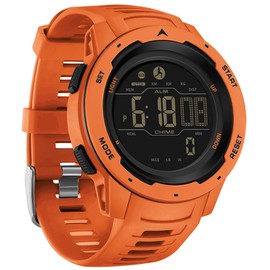 findtime Digital Watches for Men Pedometer Step Calorie Counter Watch 5ATM Waterproof Sport Military Tactical Watch Stopwatch Countdown Alarm Sports Distance Record Hiking Running Watch