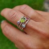 925 Sterling Silver Mother & Child Birthstone Stackable Ring Set
