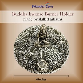 Wonder Care Buddha Incense Burner Holder Statue Plate Decorative Item for Home and Living Room Buddha Plate with Bag