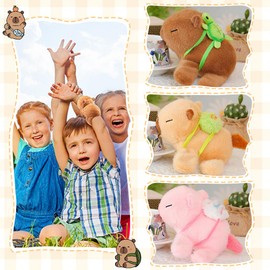 AFPYC Capibara Pulseras Slap, Juguete de Peluche de carpincho, Pulseras de bofetadas de Animales de Peluche, Juguete Interactivo de carpincho de Peluche, Regalo de muñeca (Marrón Claro)