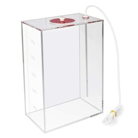 Aquarium Choice Acryli Made Liquid Storage Bucket Doing Pump Reservoir Container (4.7 * 7.4 * 10.9 Inch;5000ml/5L（Red）)