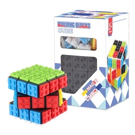 Findbetter Building Blocks Cube Building Blocks Removable Surface Color Blocks 3x3x3 Rotating Smooth 3D Puzzle Building Cube Removable Blocks