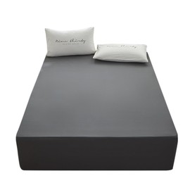 Bedding TwinXL Size Fitted Sheet Only-TwinXL Size Deep Pocket Bottom Fitted Sheet Fits 15inches Bed Matress Sheet Soft and Microfiber Easy Care-Dark Gray