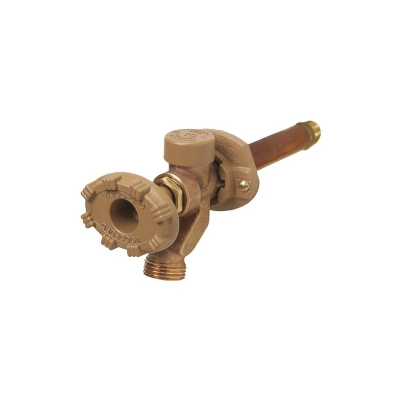 Woodford 19CP-12 Model 19 Wall Faucet, 12-Inch, CP Inlet,Tan