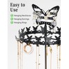 NiHome Butterfly Rotating Jewelry Organizer with 18 Hooks, 26 Earring