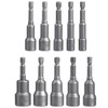 Gasea10pcs Magnetic Hexagon Socket, 6-15mm Nut Setter Driver Drill Bit