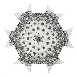 HankieWorld Bandanas 6&12 Pack Cotton 22inch Unisex Cowboy Kerchiefs(White-6 pack)