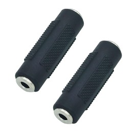 AILTECK 3.5mm 1/8" Female to Female Stereo Audio Adapter, 3.5mm Audio Interfaces Connector Jack Adapter 2 Pack