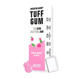 ROCKJAW® Tuff Gum 2.0 with B Vitamins (Stim-Free) - 10 Pack - 100% Xylitol, Aspartame-Free, Sugar-Free (Bubblemint Blast)