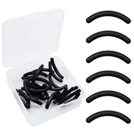 24 Pieces Eyelash Curler Refills, 3.2 cm Soft Silicon Lash Curler Replacement for Universal with Storage Case