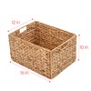 Trademark Innovations Large Foldable Rectangle Woven Wicker Basket Bins for