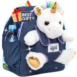 Naturally KIDS Unicorn Toys for Girls Age 4-6, Gifts for 5 Year Old Girls, Toddler Unicorn Backpack