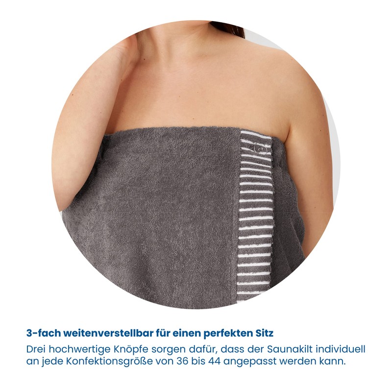 Schiesser Rome Sauna Kilt for Women Made of Absorbent Cotton