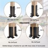 Wpbhk 4Pcs Adjustable Deck Post Anchor Base Brackets Fit 1.5x1.5,2x2,2x4,4x4
