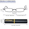 REAVEE 4 Pair Slim Pen Reading Glasses Tube Reader Glasses