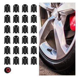 25PCS Tire Valve Stem Caps, Airtight Seal Stem Covers with O Rubber Ring, Car Tire Valve Dustproof Caps, Plastic Valve Stem Caps, Universal Accessories for Car SUV Bicycle Truck