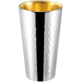 Asahi SUSCUP SCW-14TK Double Layered Straight Cup Inner Gold, 8.5 fl oz (250 ml)