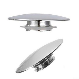 Drhomeam 66mm Pop Up Push Button Click Clack Sink Drain Plug Kitchen Bathroom