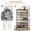8 Tier Metal Shoe Rack with Wood Top, 24-32 Pairs