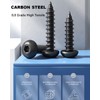 FEEIMOL Round Head Self Tapping Screws Wood Screws Black Hex