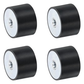 QUARKZMAN Pack of 4 30 x 20 mm M6 Threaded Bushings, Vibration Insulators, Replaces Anti-Vibration Pads Flat Silent Block Base Block