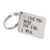 Birthday Keychain Stainless Steel I Love You More The End