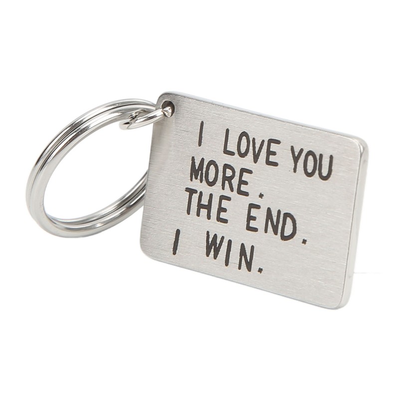 Birthday Keychain Stainless Steel I Love You More The End