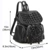 Downupdown ​Studded Backpacks for Women and Men Leather Flap Rivet