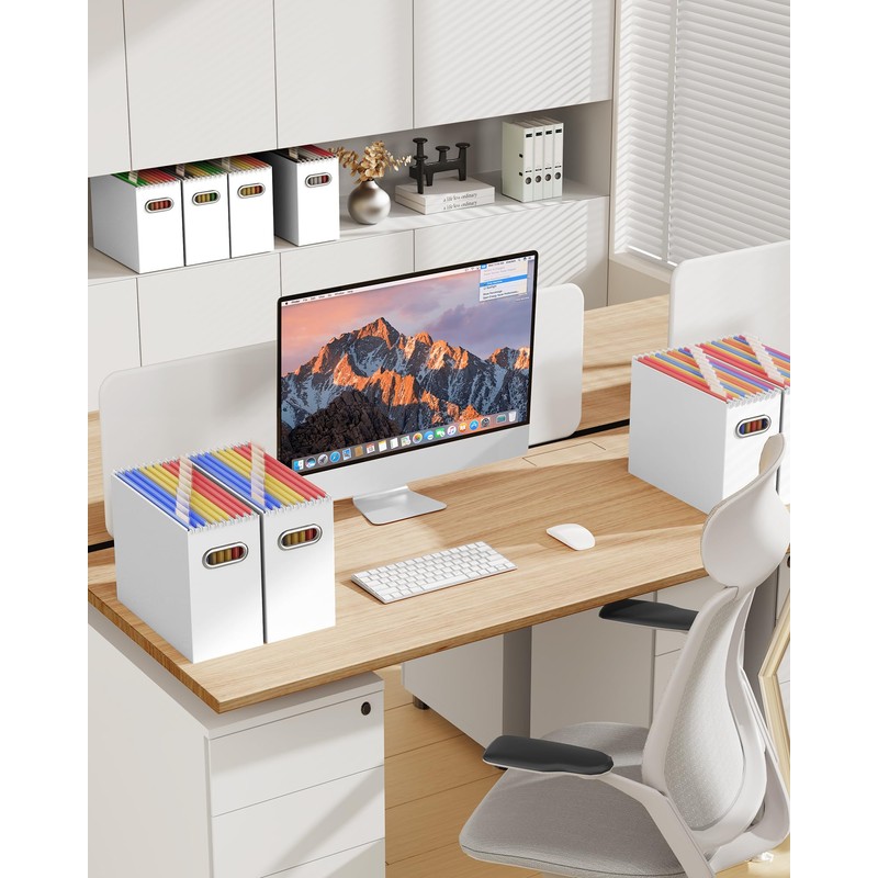 Oterri Cardboard File Organizer Box for Hanging File Folders Letter