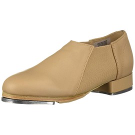 Leo Women's Slip-ON Jazz TAP Dance Shoe, tan, 9 Medium US