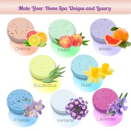 Bulk Shower Steamers Aromatherapy – Self Care Gift Set with 8PCS Unique Scented Shower Bombs. Natural Organic Bath Shower Melts for Women, Shower Fizzies for Bathroom Relaxing and Moisturizing Spa