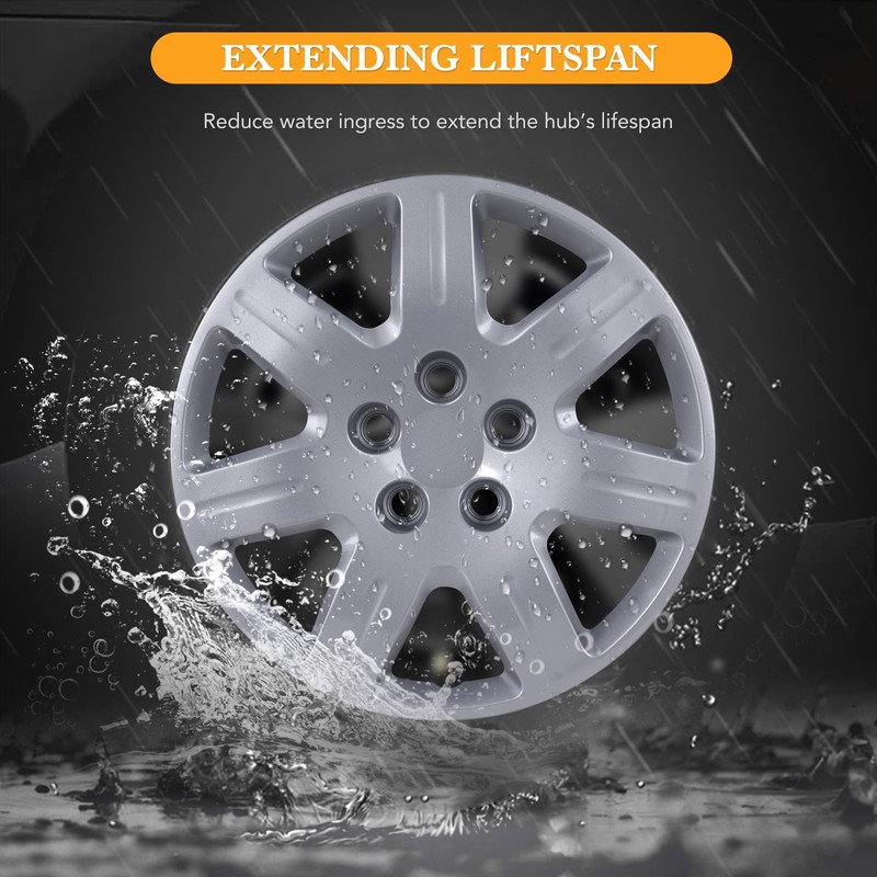 AUTOFREE AUTOFREE 16 Silver Lacquer Hubcaps for 2006-2011 Honda Civic