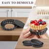 6 PCS Ø 10 cm Mini Tart Tins, 10×2 cm