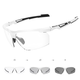 SCVCN Photochromatic Self-Tone Cycling Glasses Men Women Sports Sunglasses Clear Cycling MTB Cycling Glasses Running Volleyball Tennis Driving Fishing Softball Mountaineering Golf Hiking 05