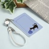 [Pretimo] Pass Case, 1 Pocket, Reel Included, Yarn, Cat, Blue,