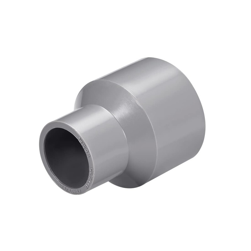 sourcing map PVC DWV Reducing Coupling Schedule 40 Gray 25mm