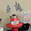 Pack of 25 Checked Flag, Mini Black and White Racing