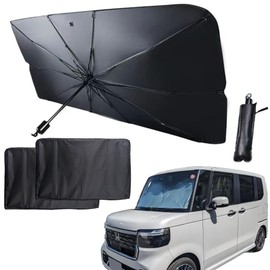[2024 New Edition N Box Size] Car Sunshade, Umbrella-Shaped, Tanto Spacia, Delica Mini, Lukes, For Front and Sides, Light Blocking, Thermal Insulation, UV Protection, Folding