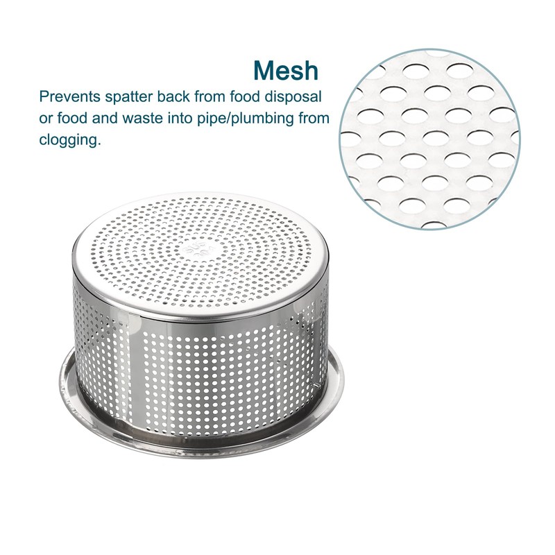 uxcell Kitchen Sink Drain, Stainless Steel Kitchen Sink Strainer with